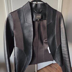 guess leather jacket, blazer black size xs
